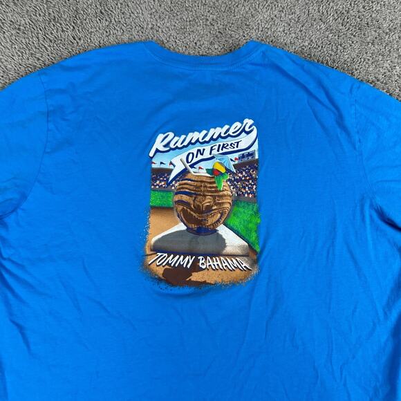 Tommy Bahama Shirt Mens Extra Large Blue Rummer On First Cocktail Baseball - Picture 3 of 9
